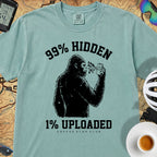 99% Hidden 1% Uploaded Cycling T-Shirt — Seafoam