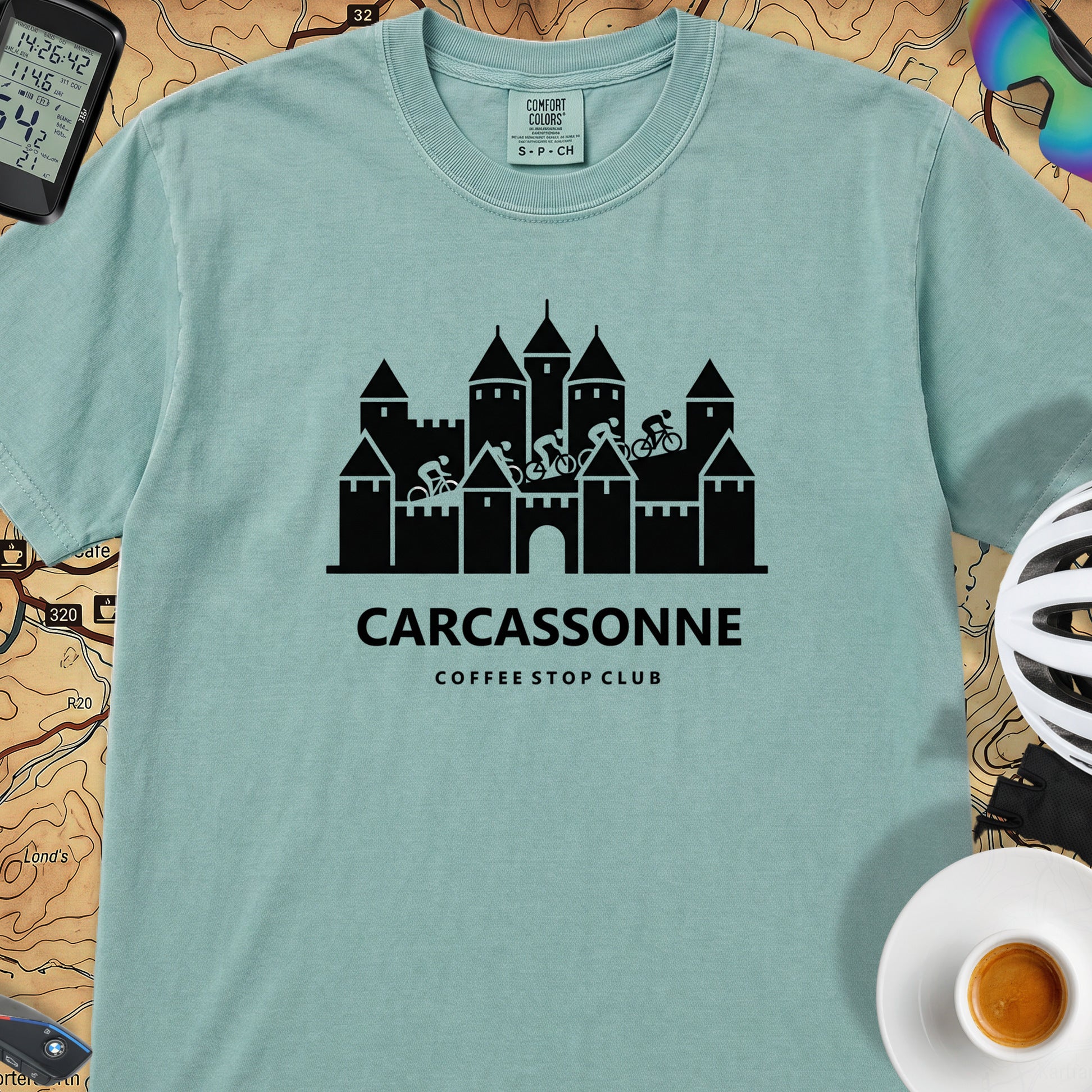Carcassonne Tour T-Shirt — Seafoam