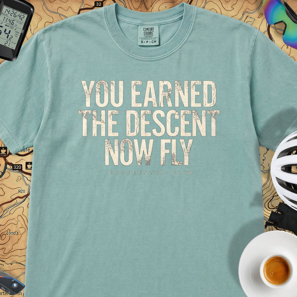 You Earned It Cycling T-Shirt — Seafoam