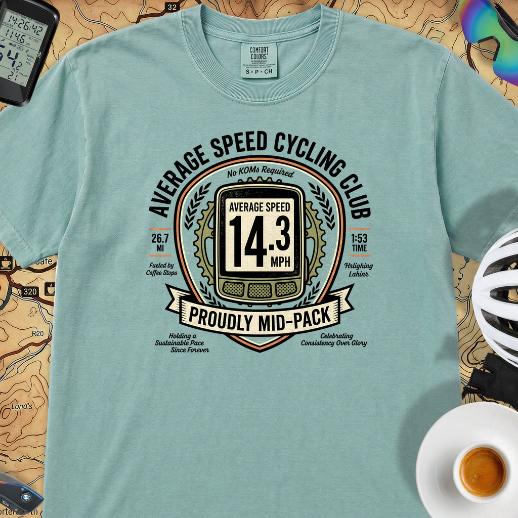 Average Speed Cycling T-Shirt — Seafoam