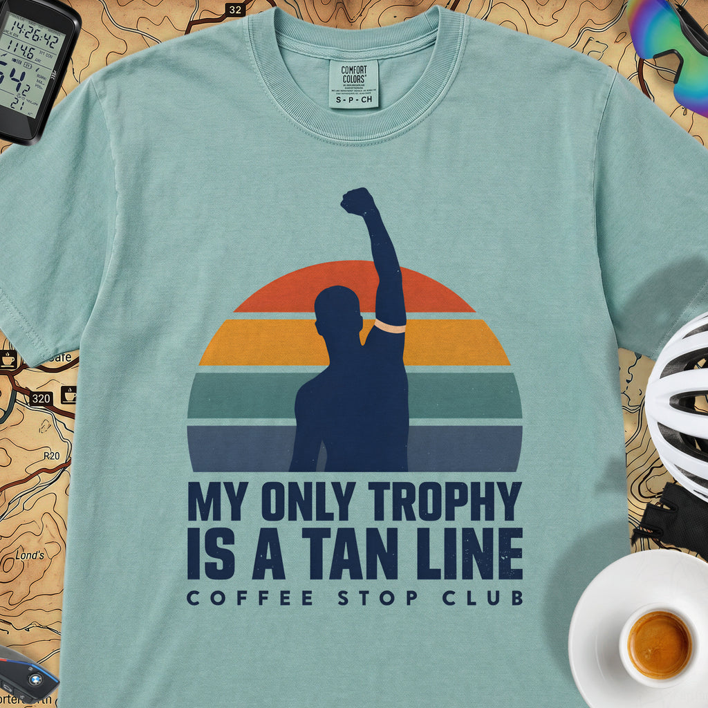 Tan Line Trophy Cycling T-Shirt — Seafoam