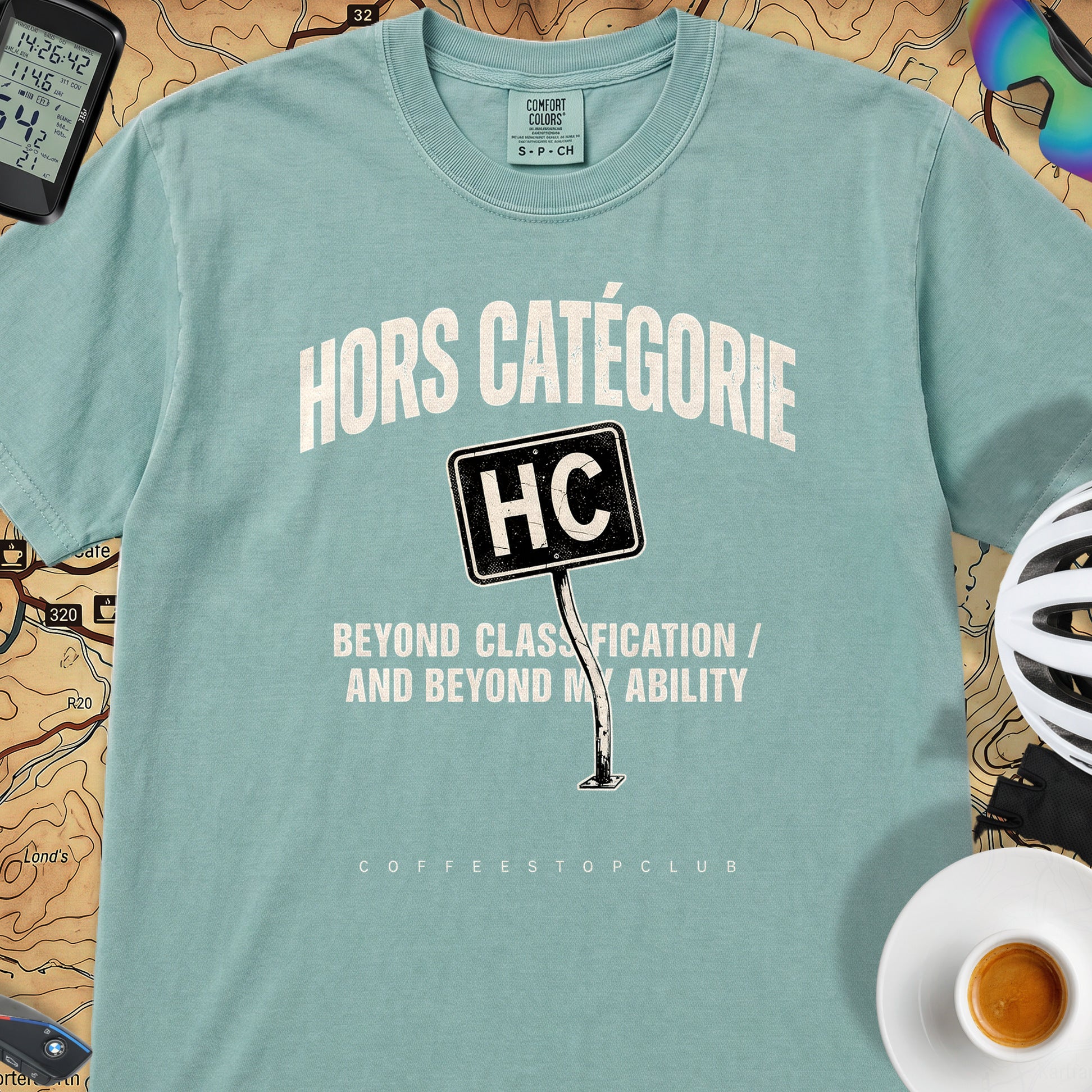 I'm Hors Catégorie Cycling T-Shirt — Seafoam