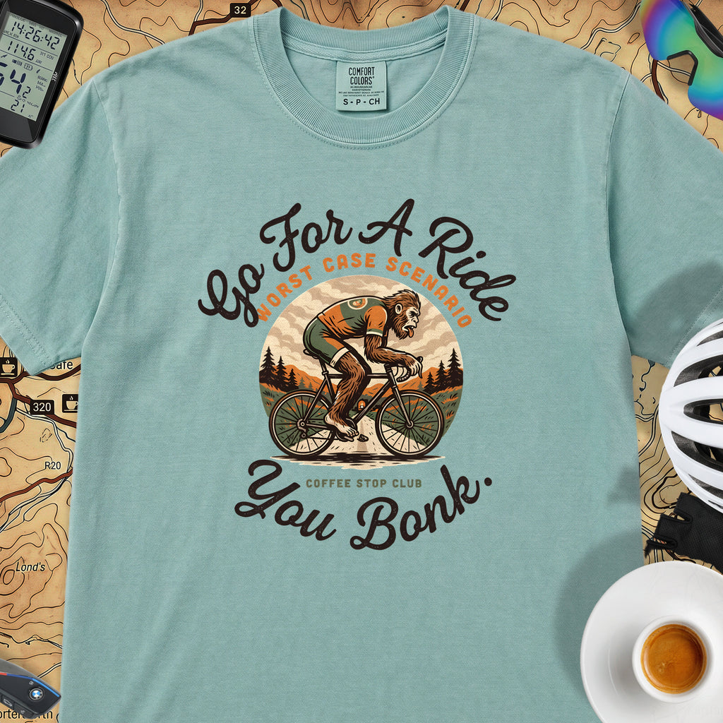 Go For A Ride Biker T‑Shirt — Seafoam