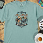 Ride For Coffee  and Cake T-Shirt — Seafoam