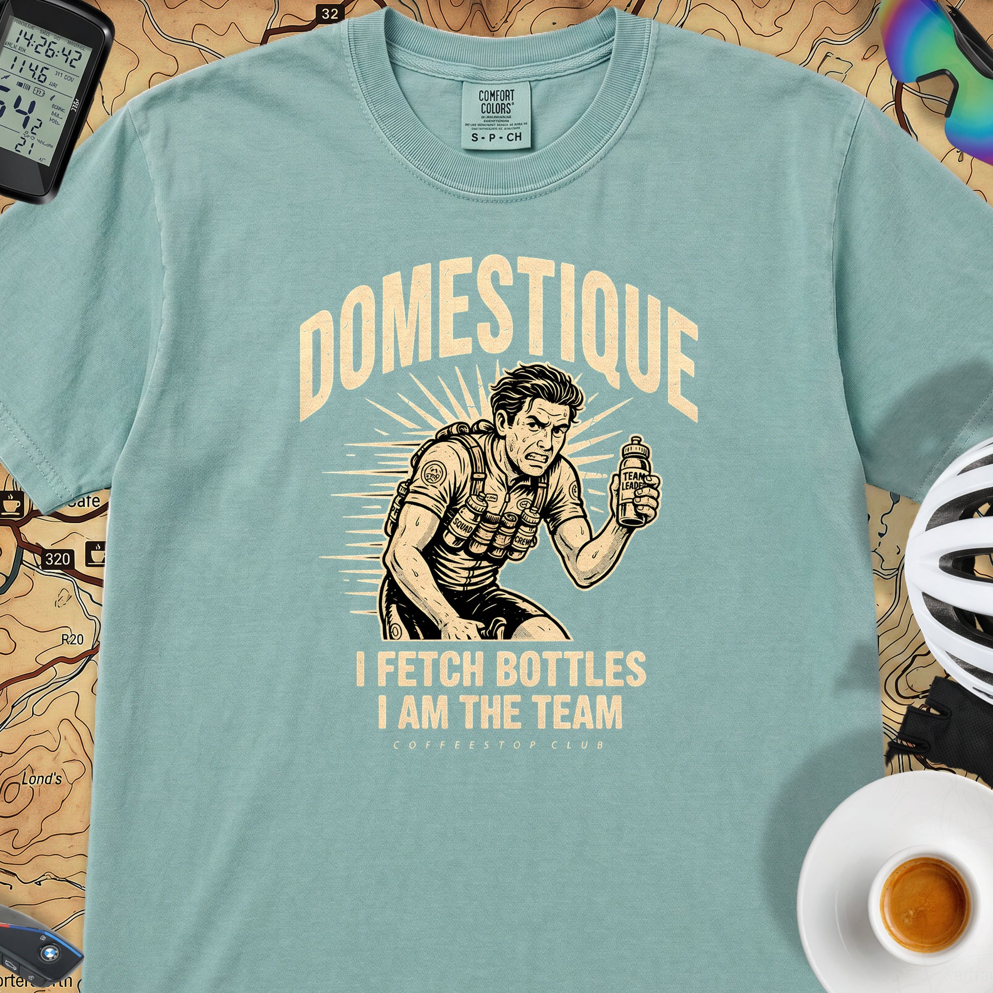 I am the Domestique Cycling T-Shirt — Seafoam
