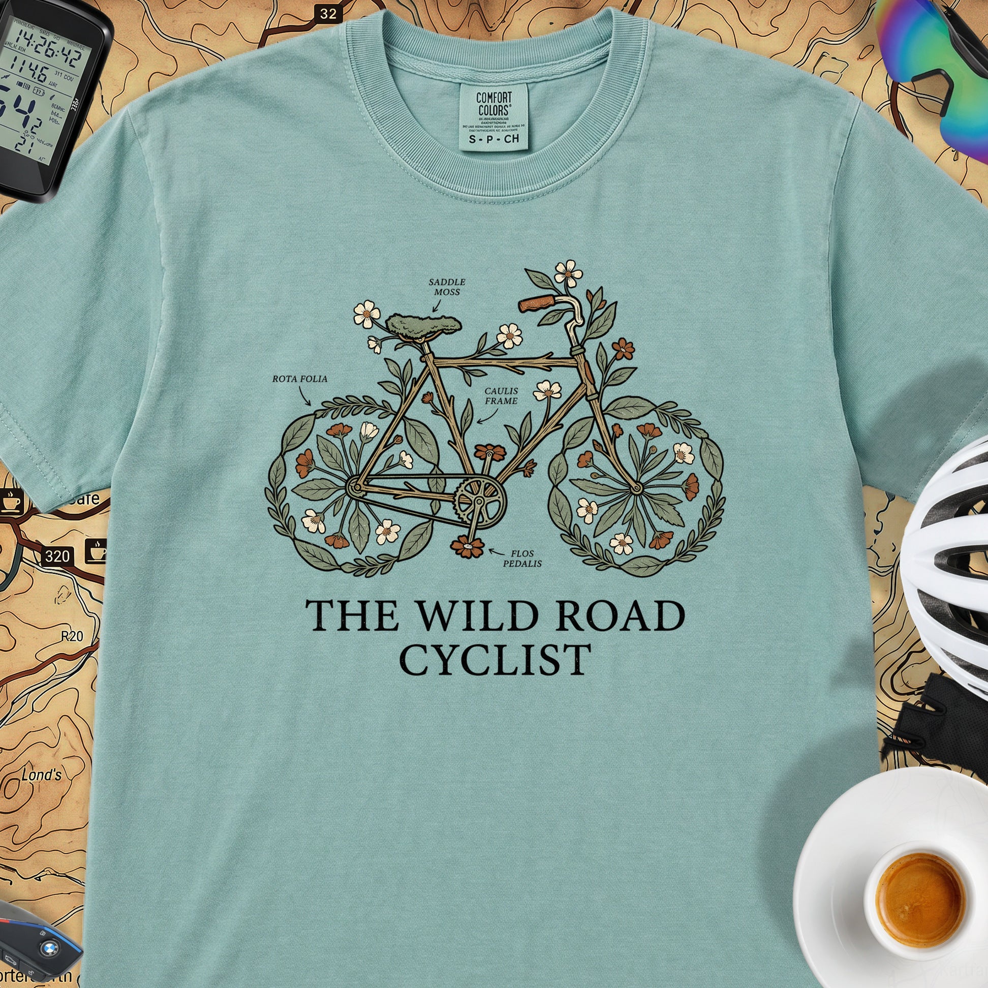 Wild Road Cyclist T-Shirt — Seafoam