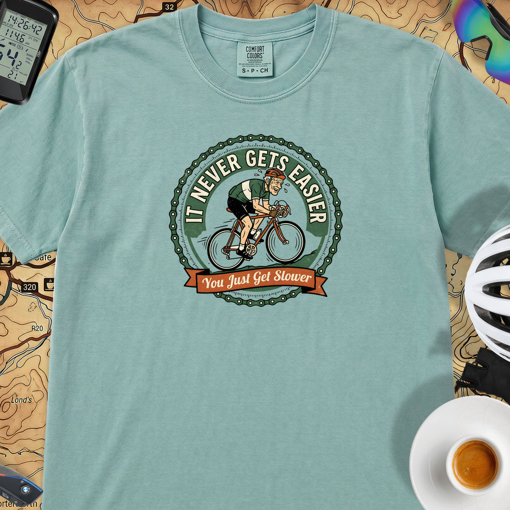 Never Gets Easier T-Shirt — Seafoam