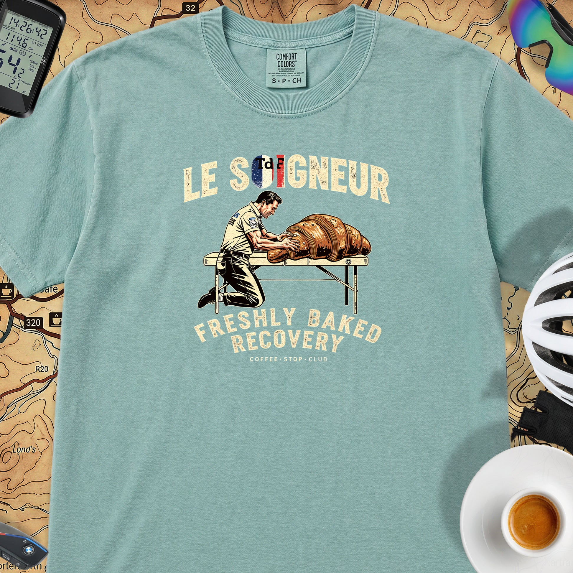 Soigneur Recovery TdF Cycling T-Shirt — Seafoam