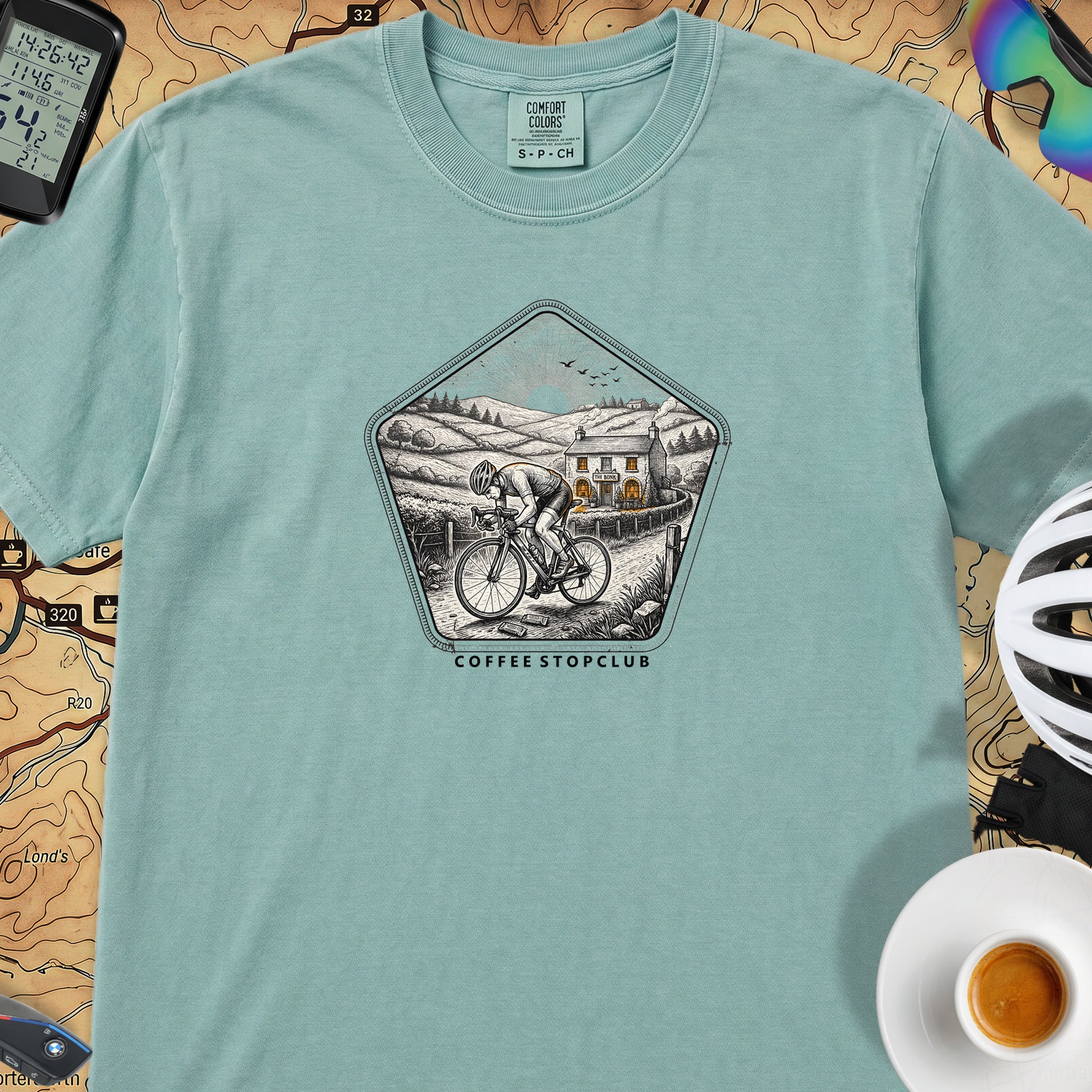 The Bonk Cyclist T-Shirt — Seafoam