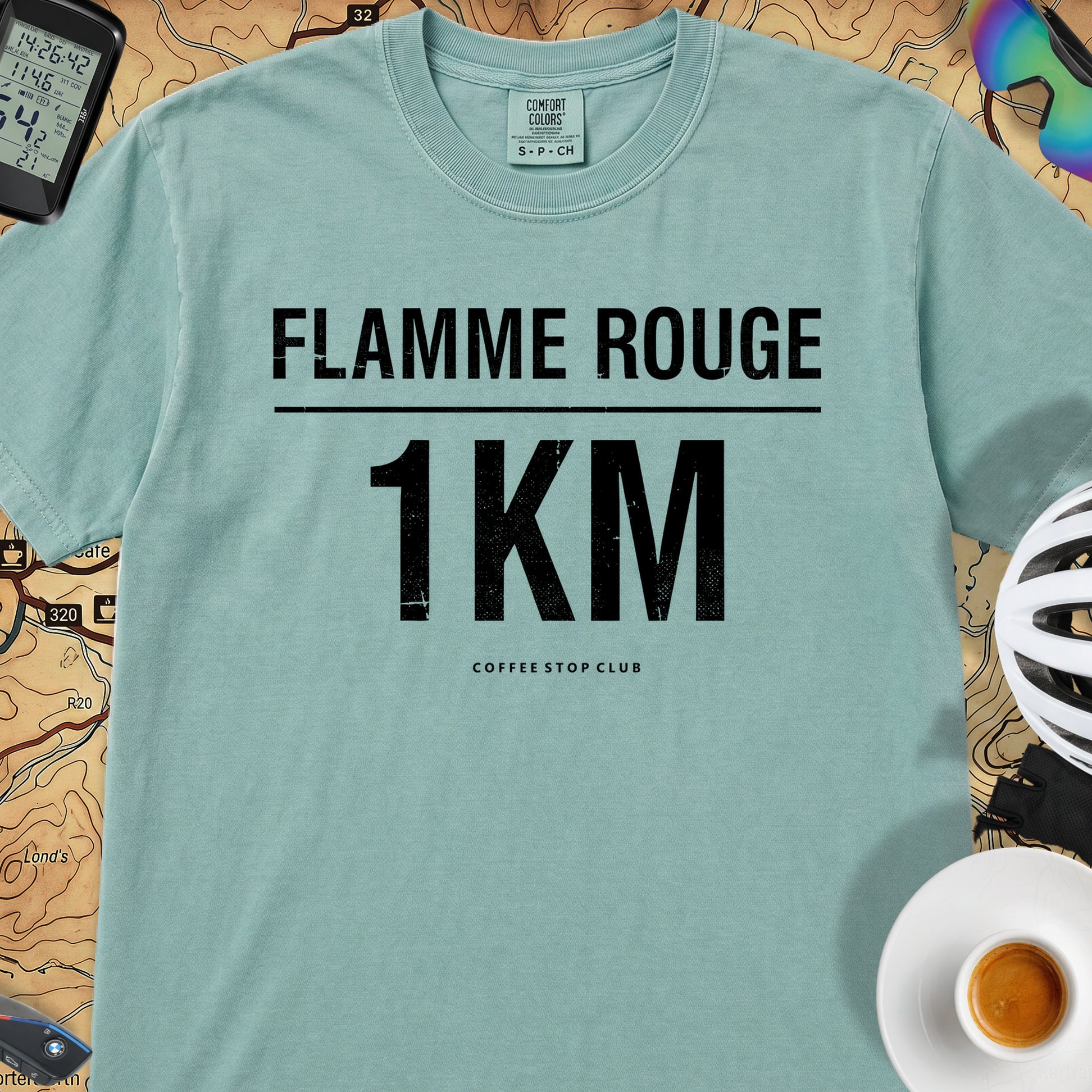 Flamme Rouge 1Km T-Shirt — Seafoam