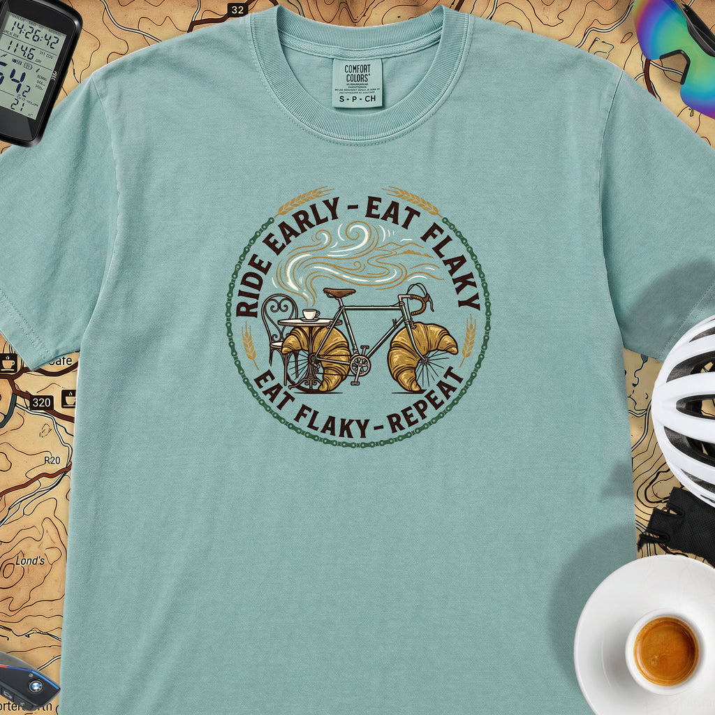 Ride Early Eat Flaky T-Shirt — Seafoam
