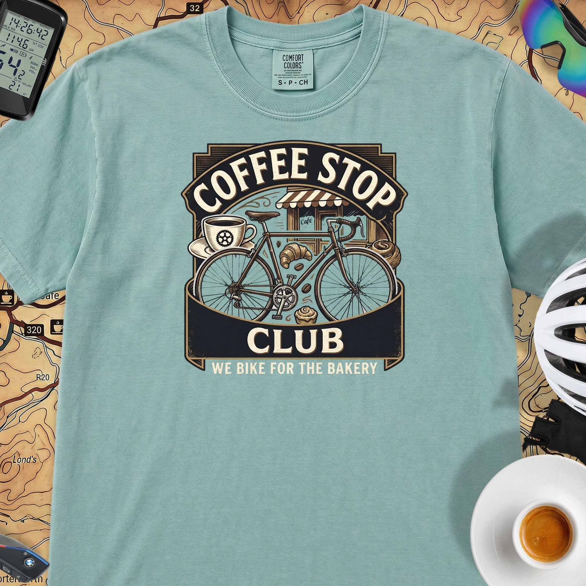 We Ride for the Bakery T-Shirt — Seafoam