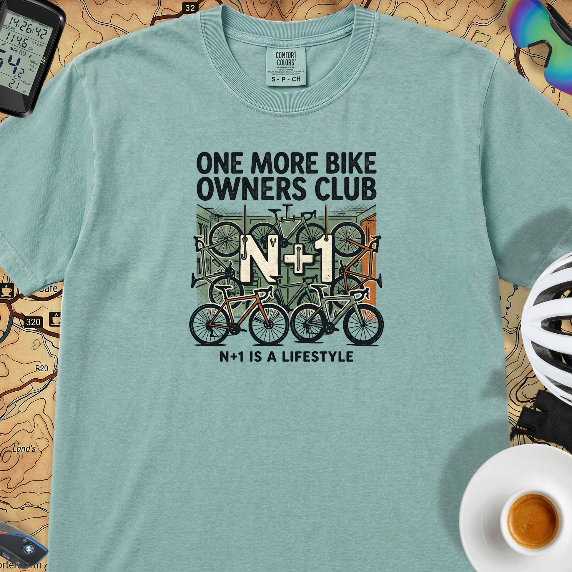 One More Bike N+1 T-Shirt — Seafoam
