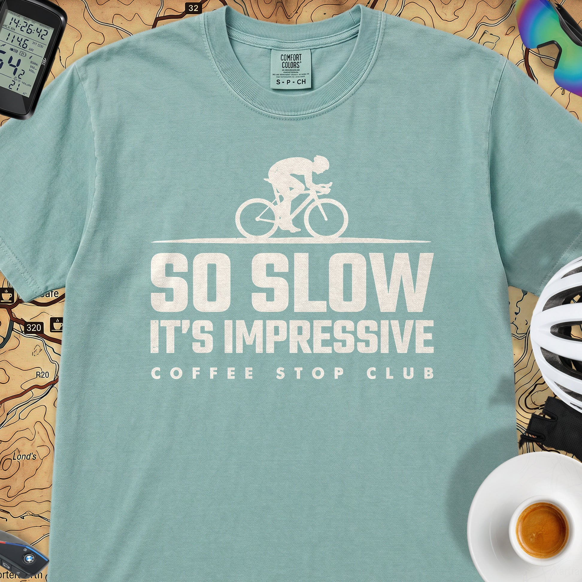 So Slow It's Impressive Cycling T-Shirt — Seafoam
