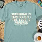 Suffering is Temporary Cycling T‑Shirt — Seafoam