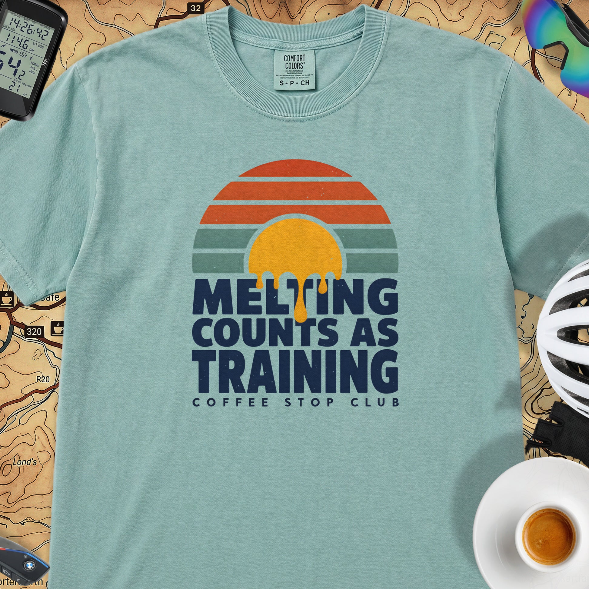 Melting Counts Cycling T-Shirt — Seafoam