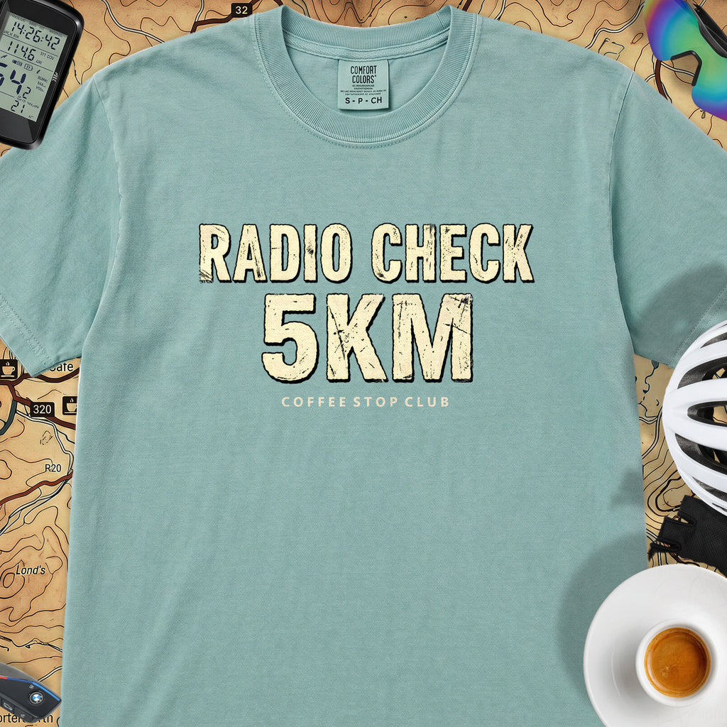 Radio Check 5Km Tour T‑Shirt — Seafoam
