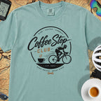 Good Coffee Stop Club T‑Shirt — Seafoam