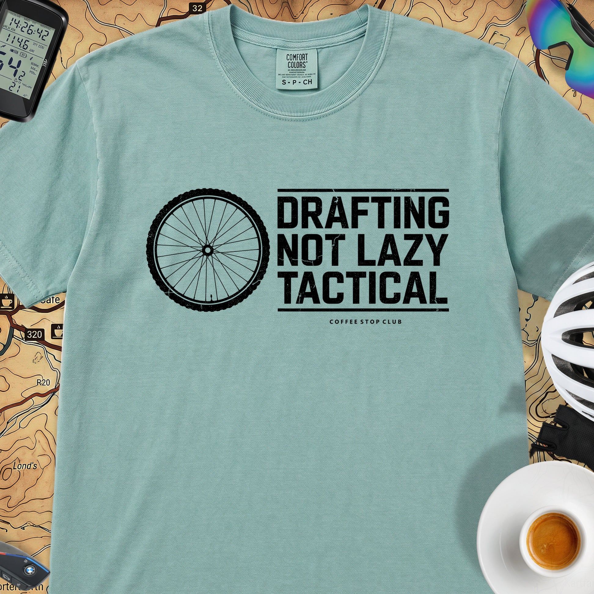 Drafting Not Lazy T-Shirt — Seafoam