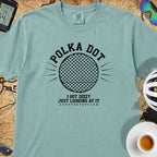 Polka Dot Yellow Cycling T-Shirt — Seafoam