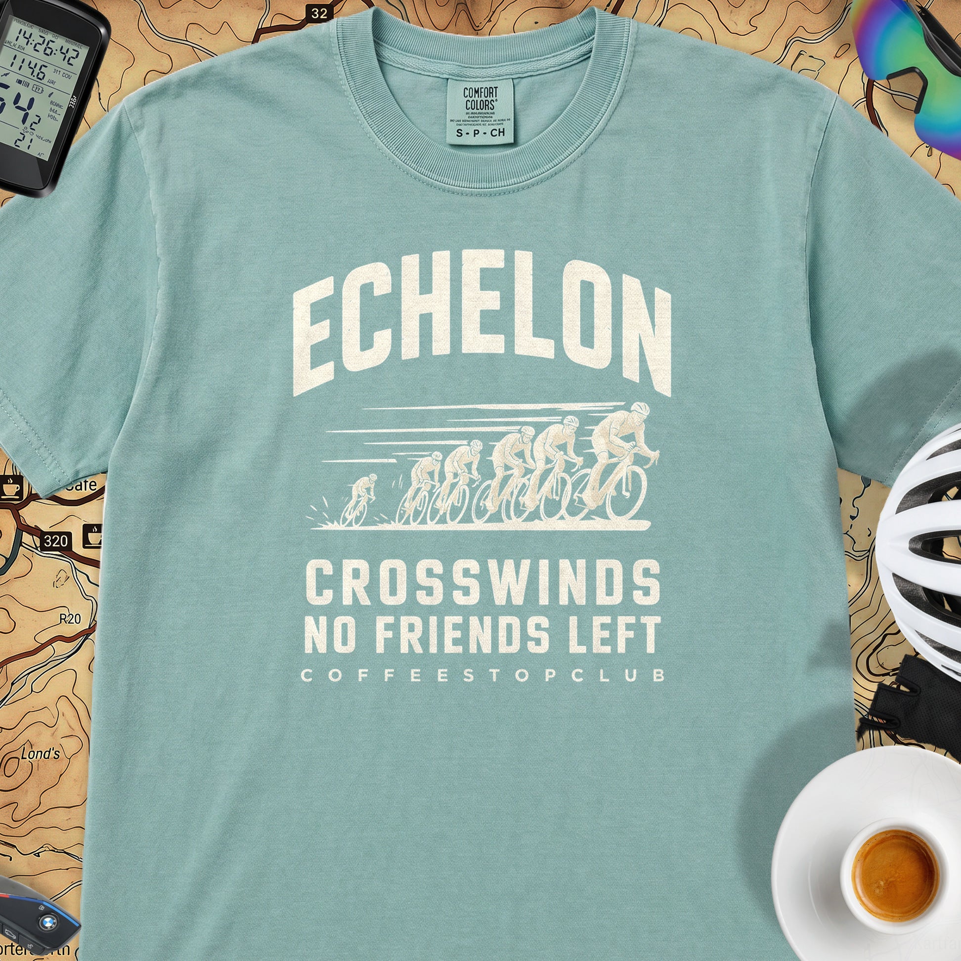 Headwinds & No Friends Cycling T-Shirt — Seafoam