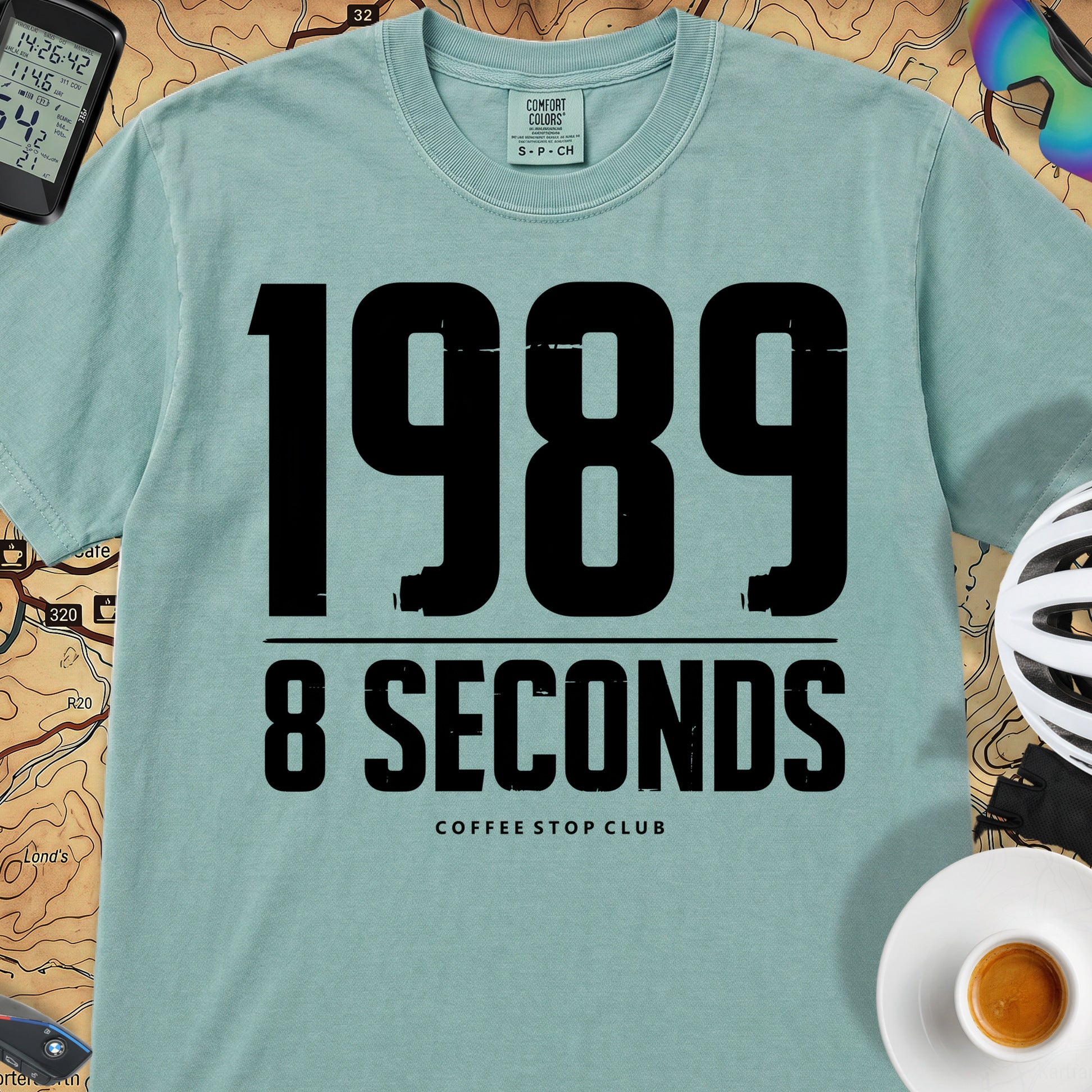 1989 in 8 Seconds T-Shirt — Seafoam