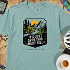 It's Just Over This Next Hill Cycling T-Shirt — Seafoam