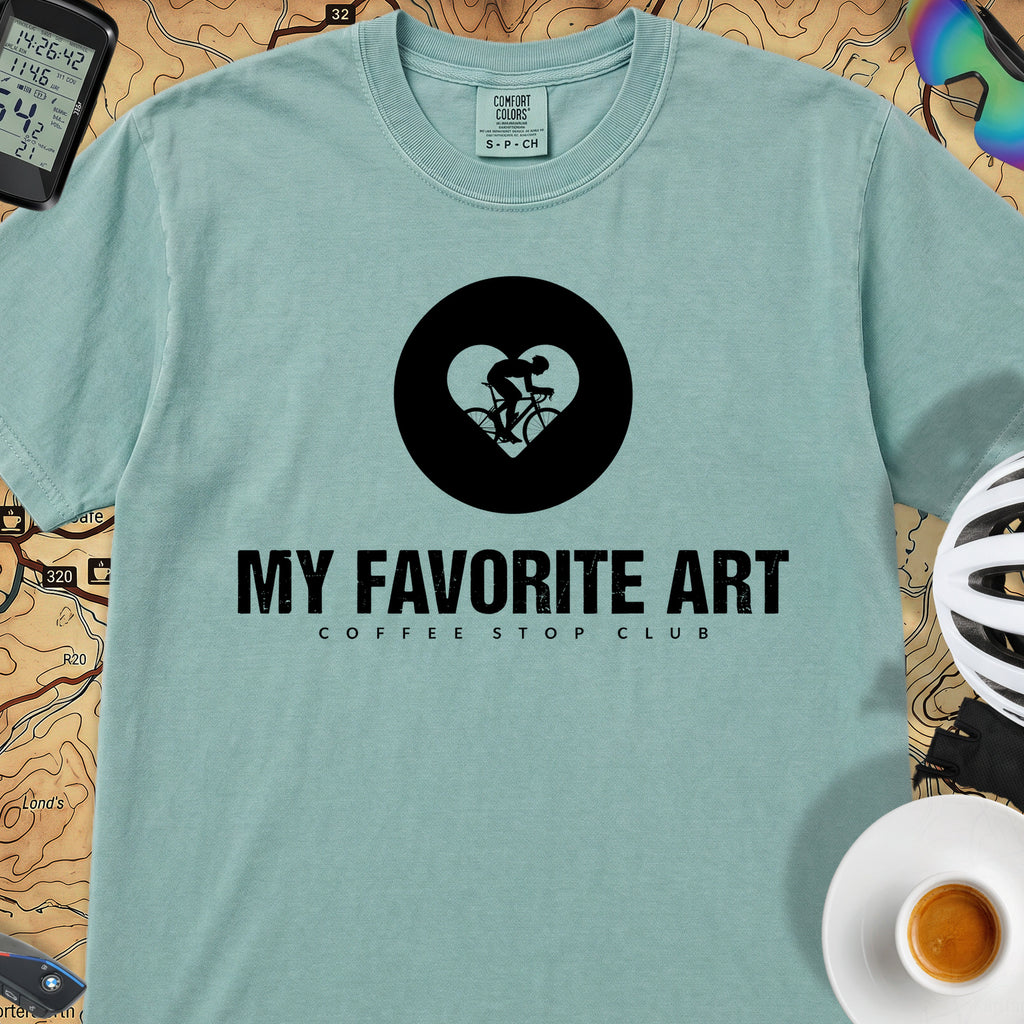 Latté Art Cycling T-Shirt — Seafoam