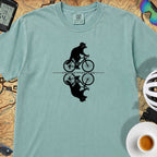 Raccoon Cycling Reflection T‑Shirt — Seafoam