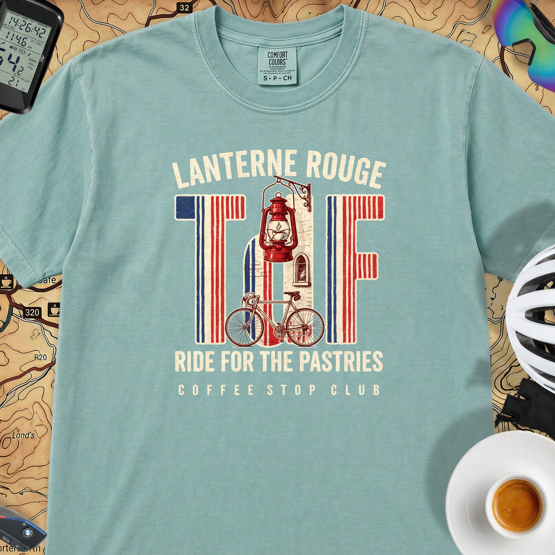 Lanterne Rouge II TdF Cycling T-Shirt — Seafoam