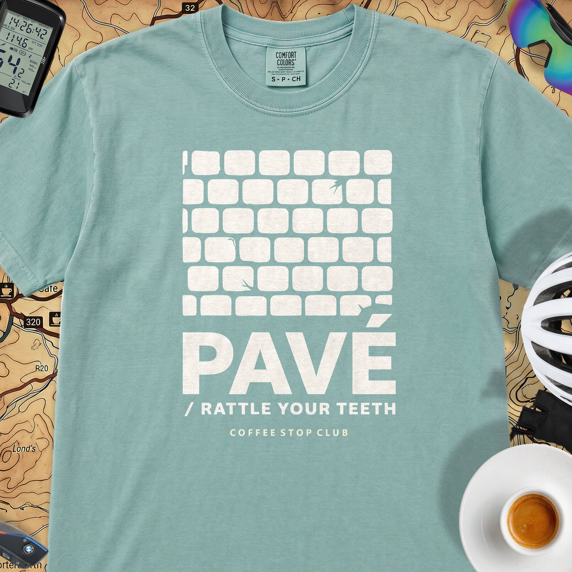 Pavé Tour T‑Shirt — Seafoam