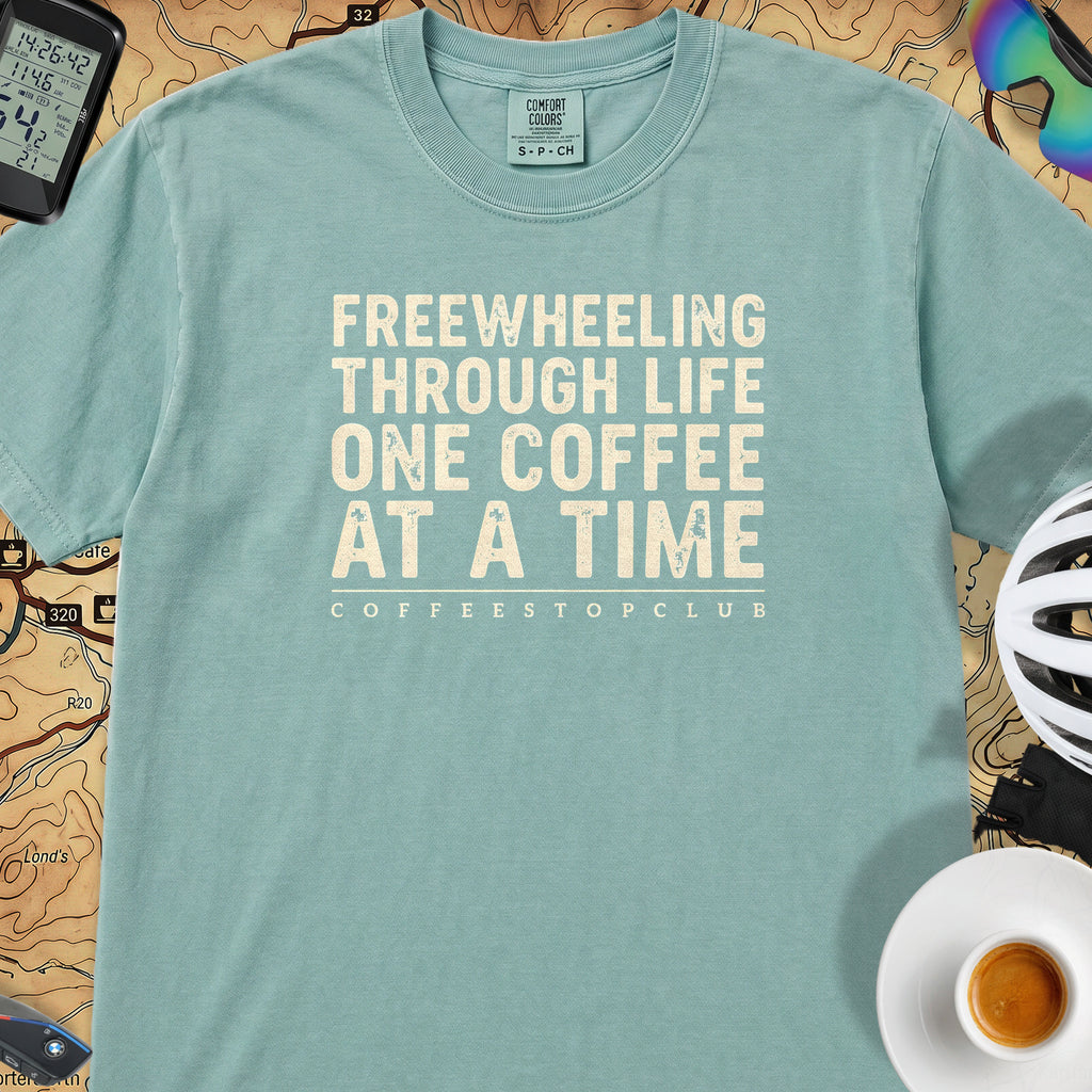 Freewheeling Life T‑Shirt — Seafoam