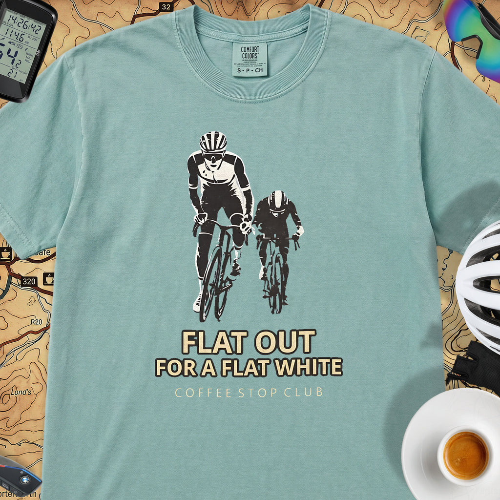 Flat Out For a Flat White Cycling T-Shirt