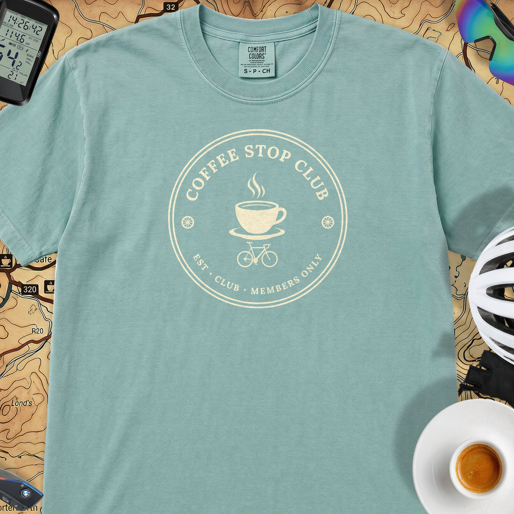 Coffee Stop Club Members Only T-Shirt — Seafoam