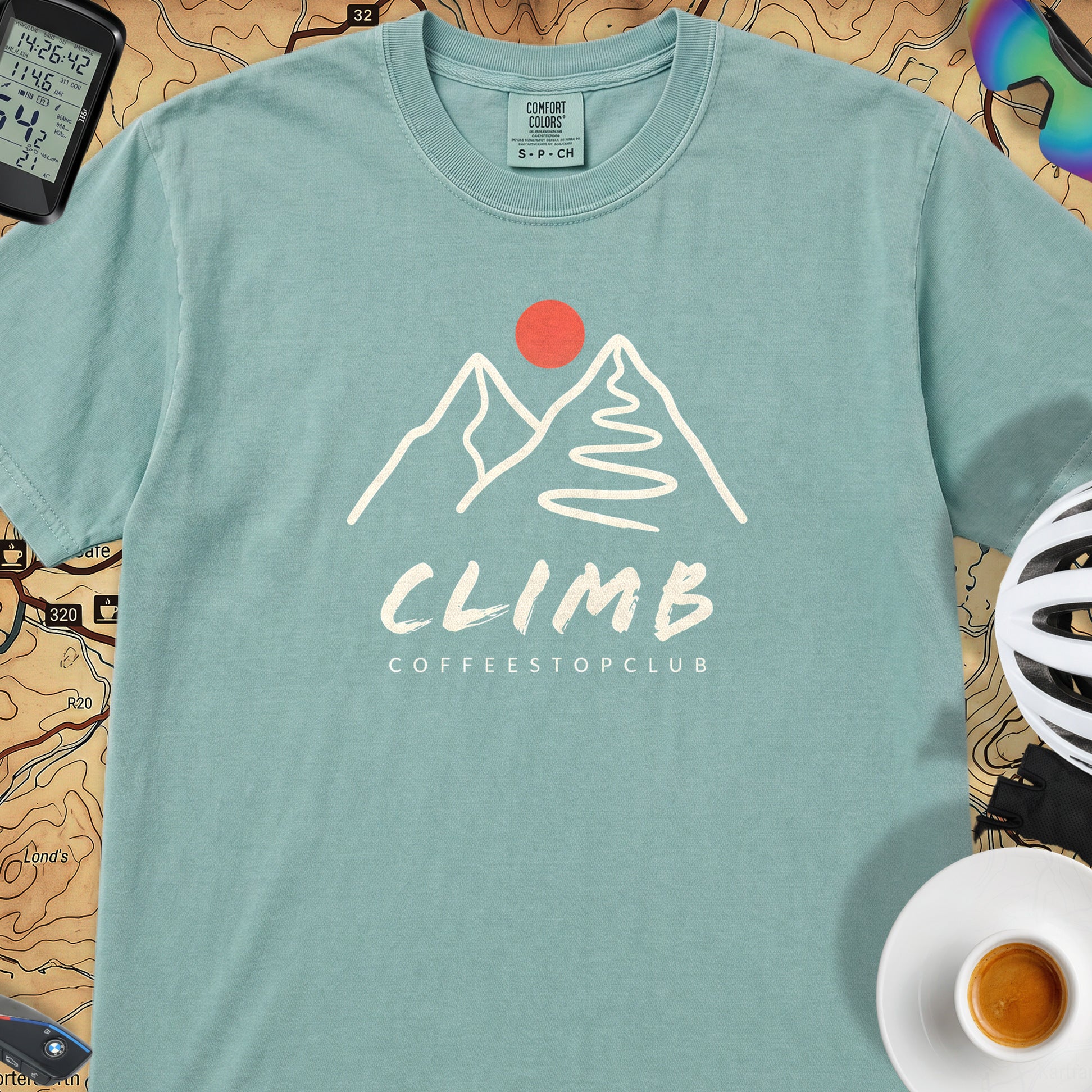 Climb Cycling T-Shirt — Seafoam