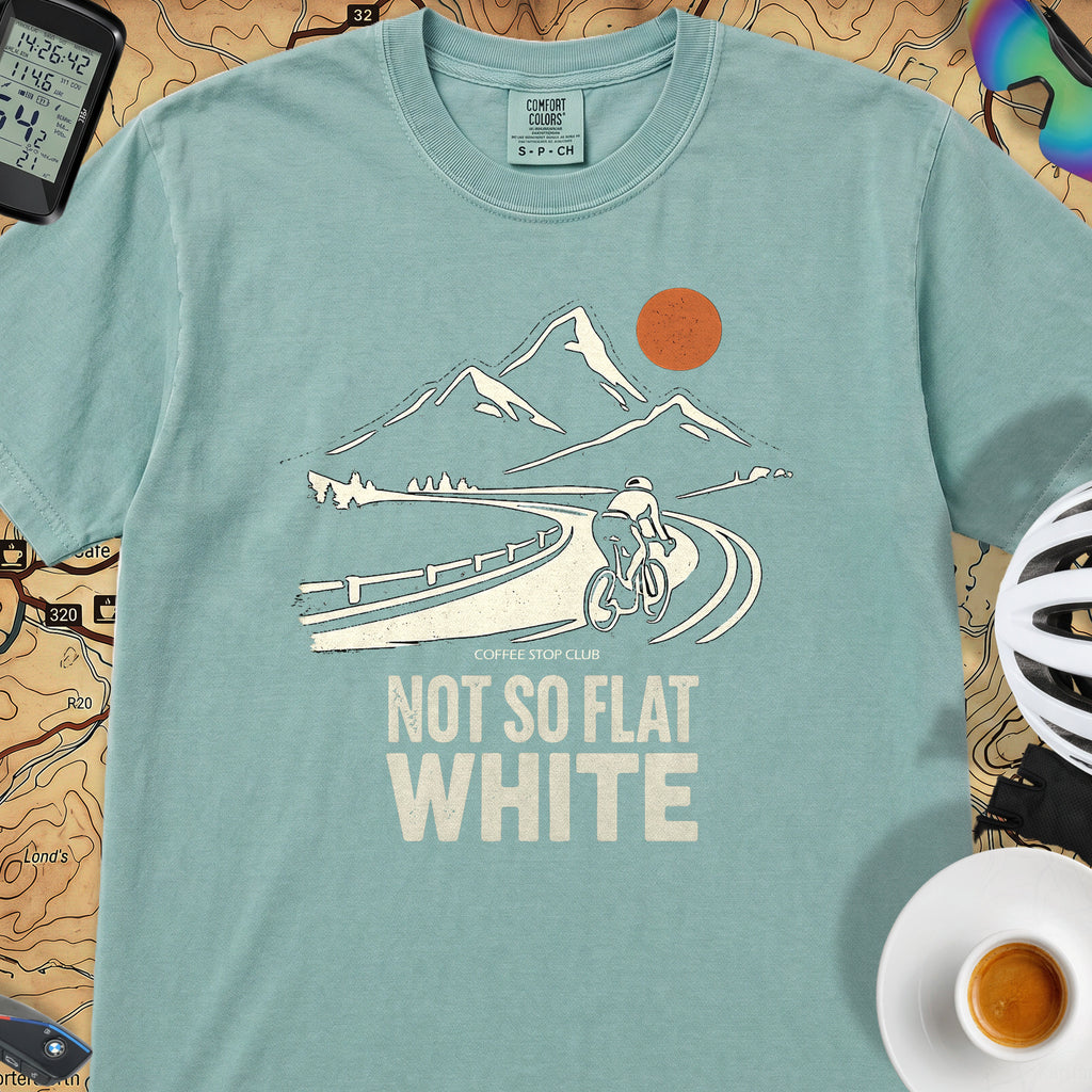 Not So Flat White Retro T-Shirt — Seafoam
