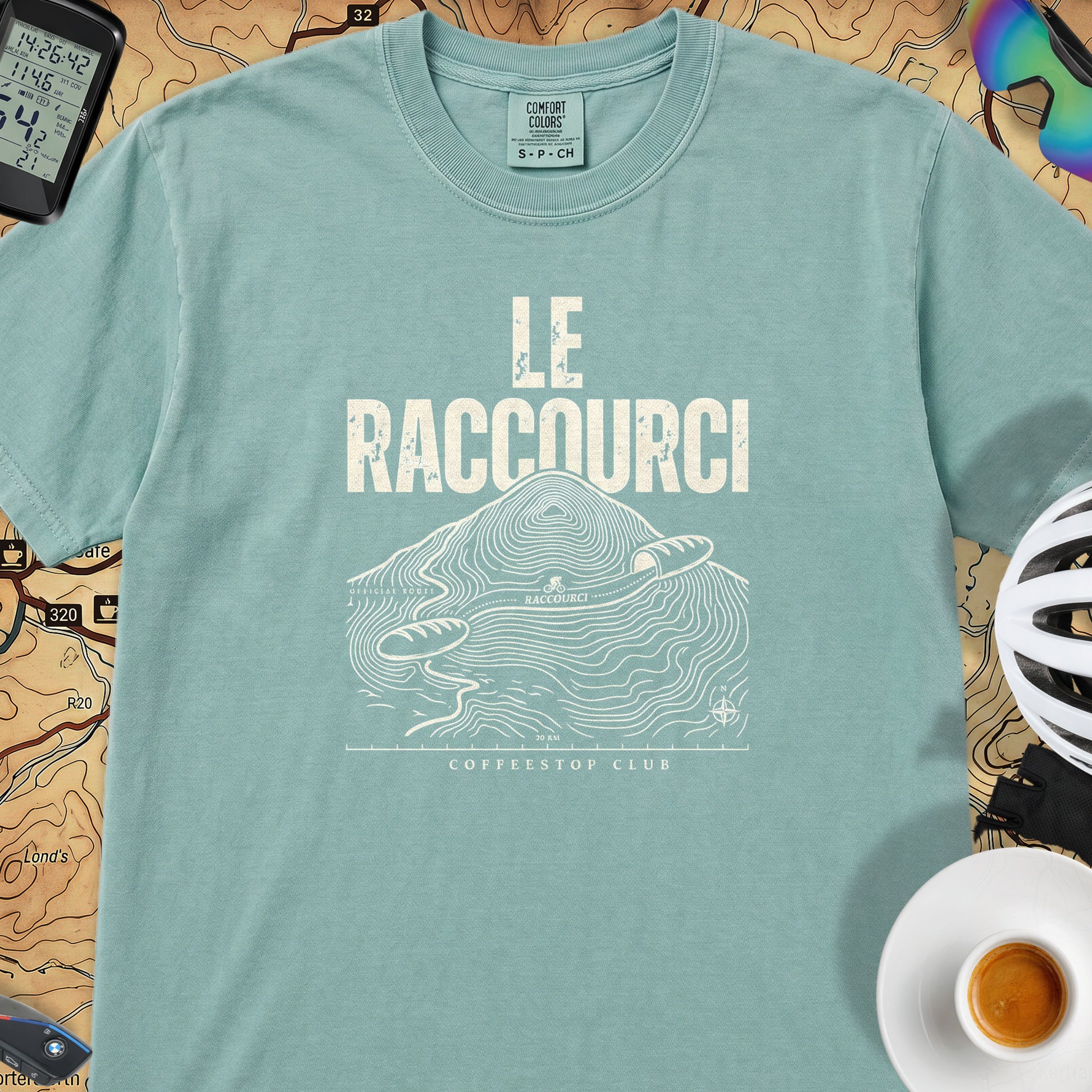 Le Raccourci TdF Cycling T-Shirt — Seafoam