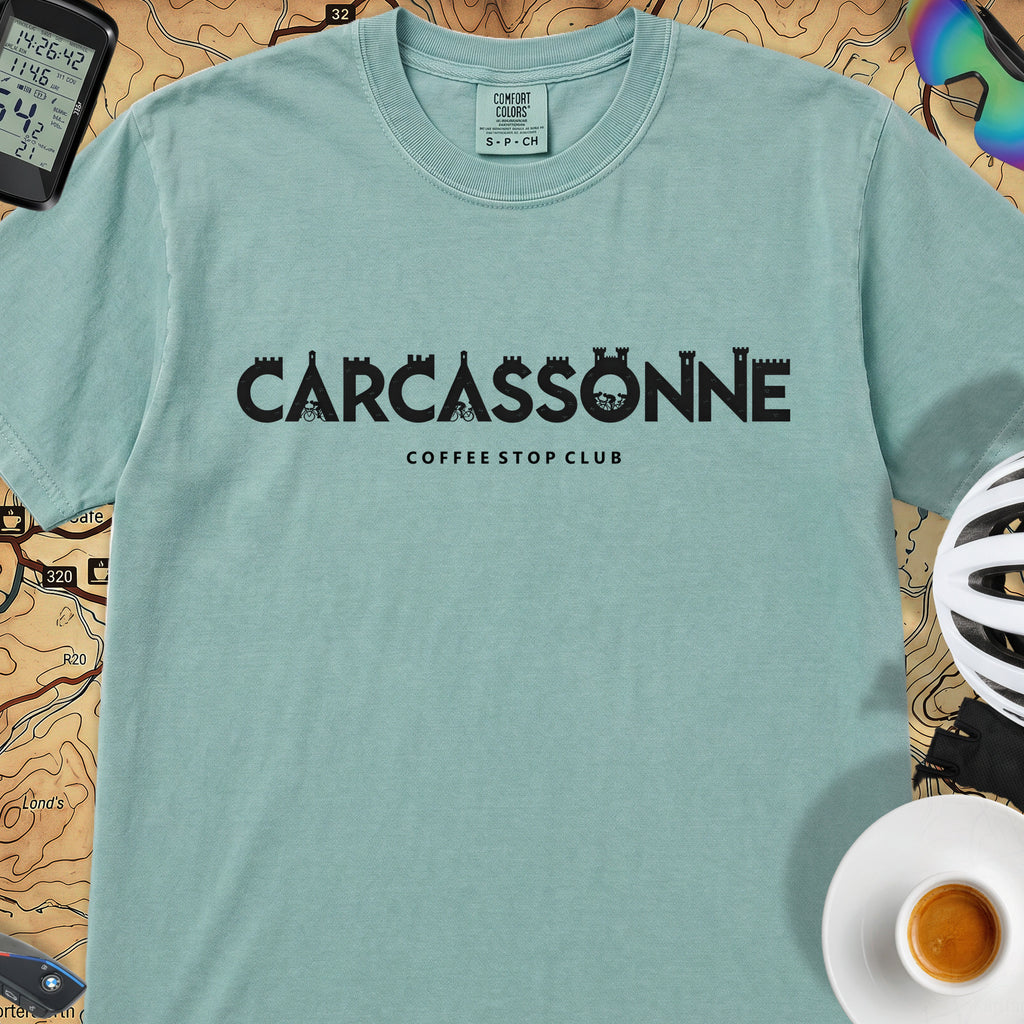 Carcassonne Cycle Tour T-Shirt — Seafoam