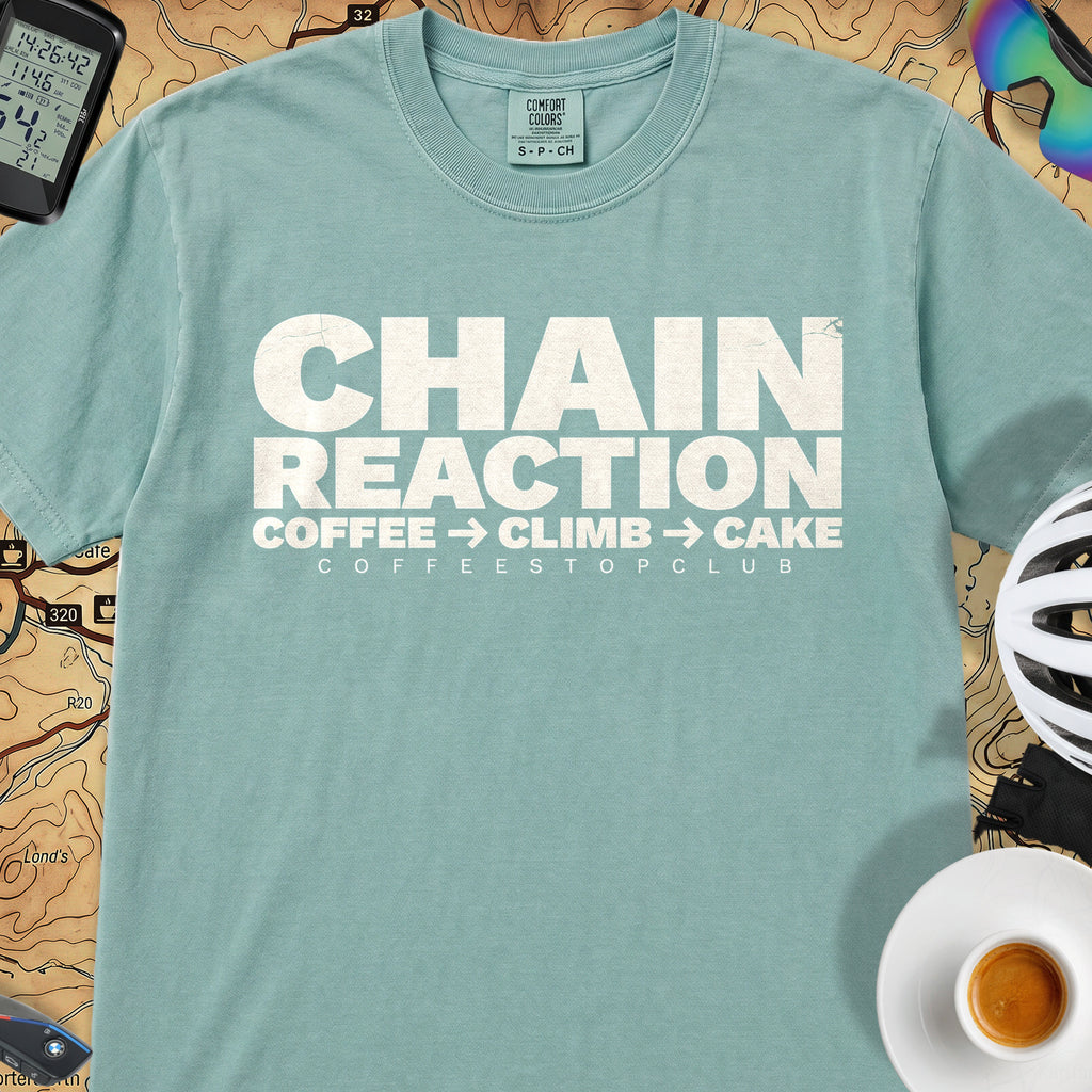 Chain Reaction T‑Shirt — Seafoam