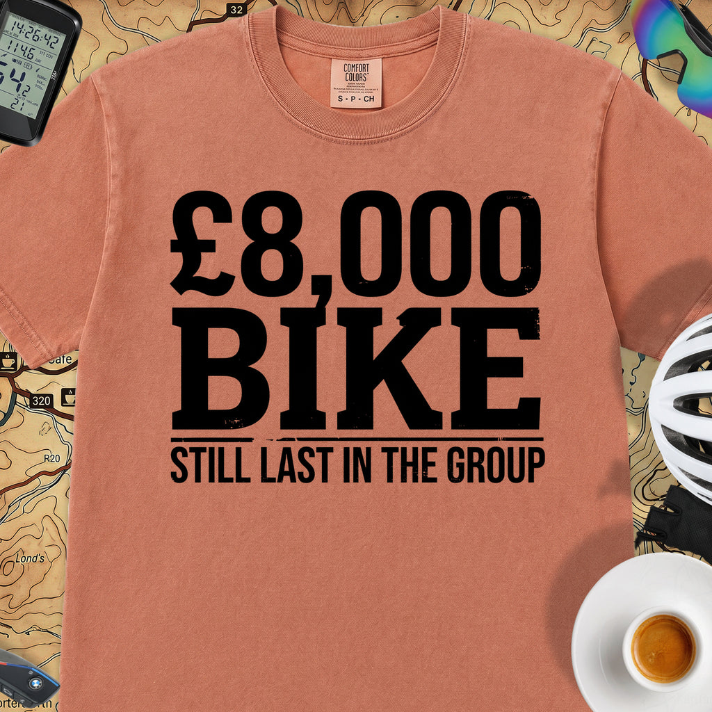 8K Bike Still Last T‑Shirt — Terracotta