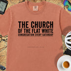 Church of the Flat White T‑Shirt — Terracotta