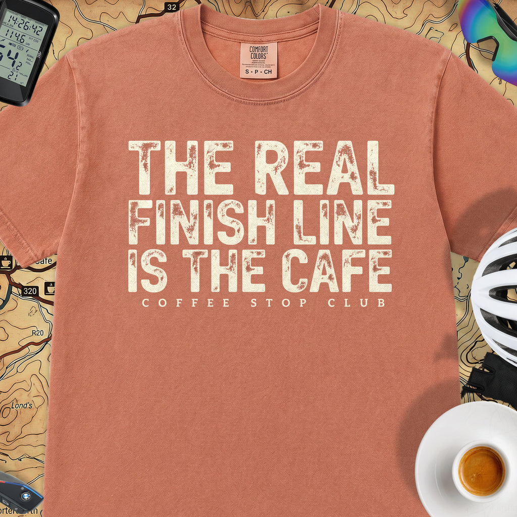 The Real Finish Line T‑Shirt — Terracotta