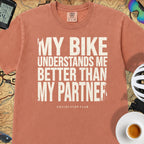 My Bike - My Partner - Just Sayin' T‑Shirt — Terracotta