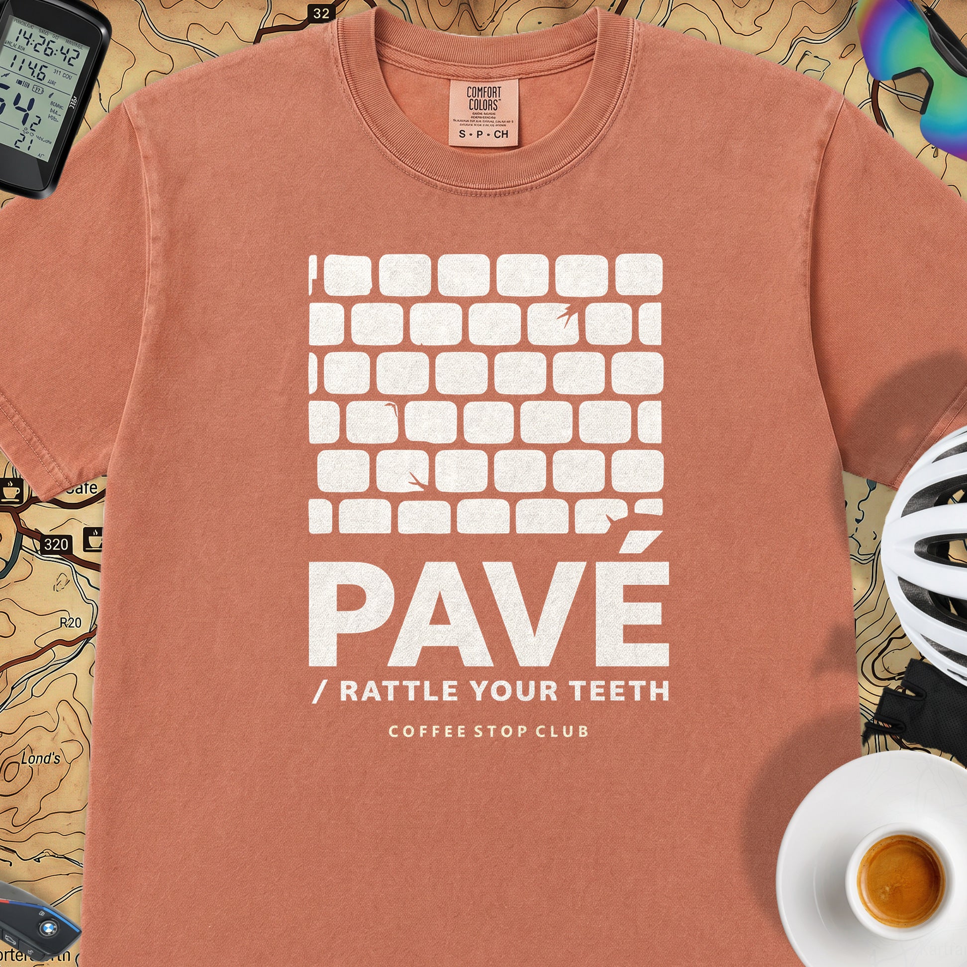 Pavé Tour T‑Shirt — Terracotta