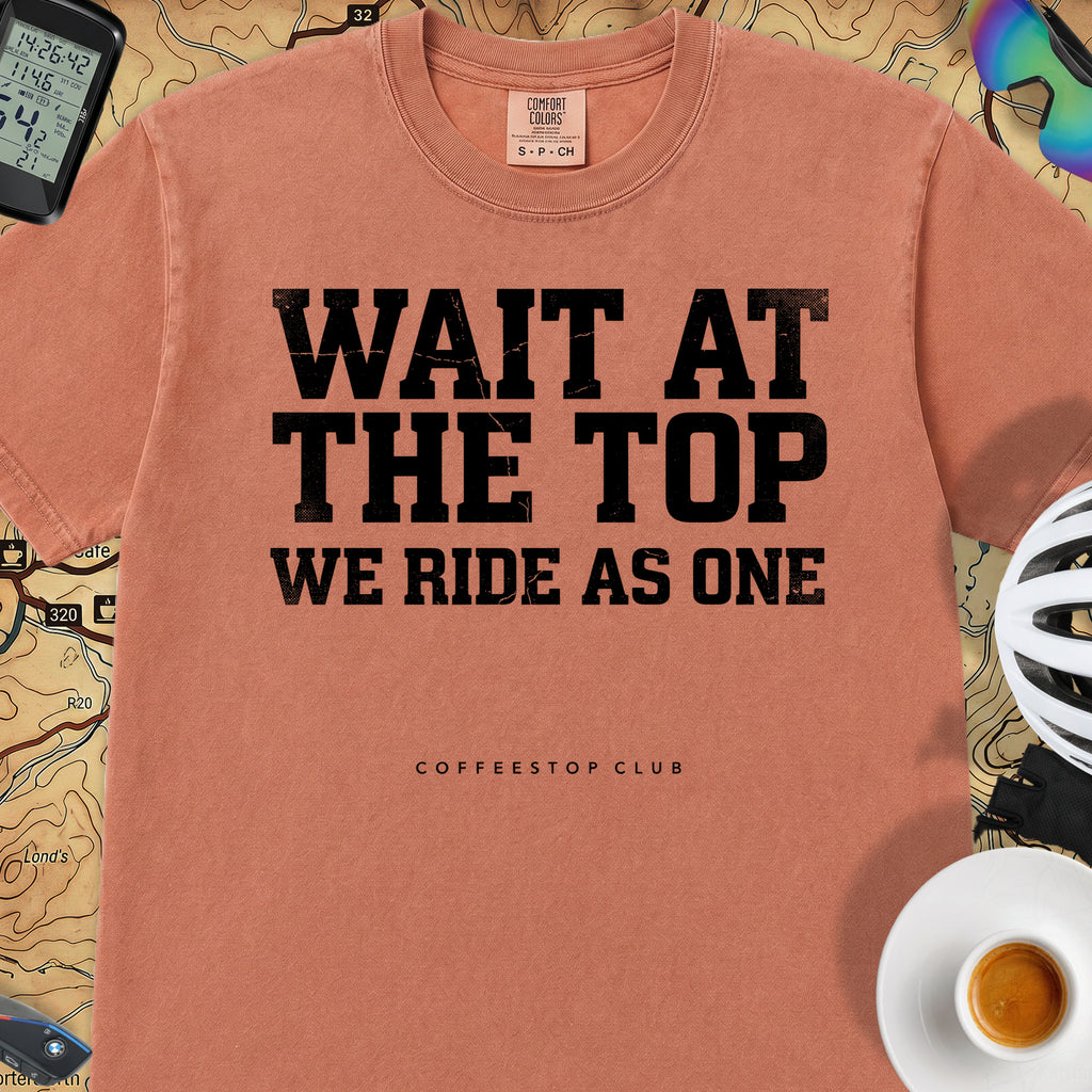 Wait at the Top T‑Shirt — Terracotta