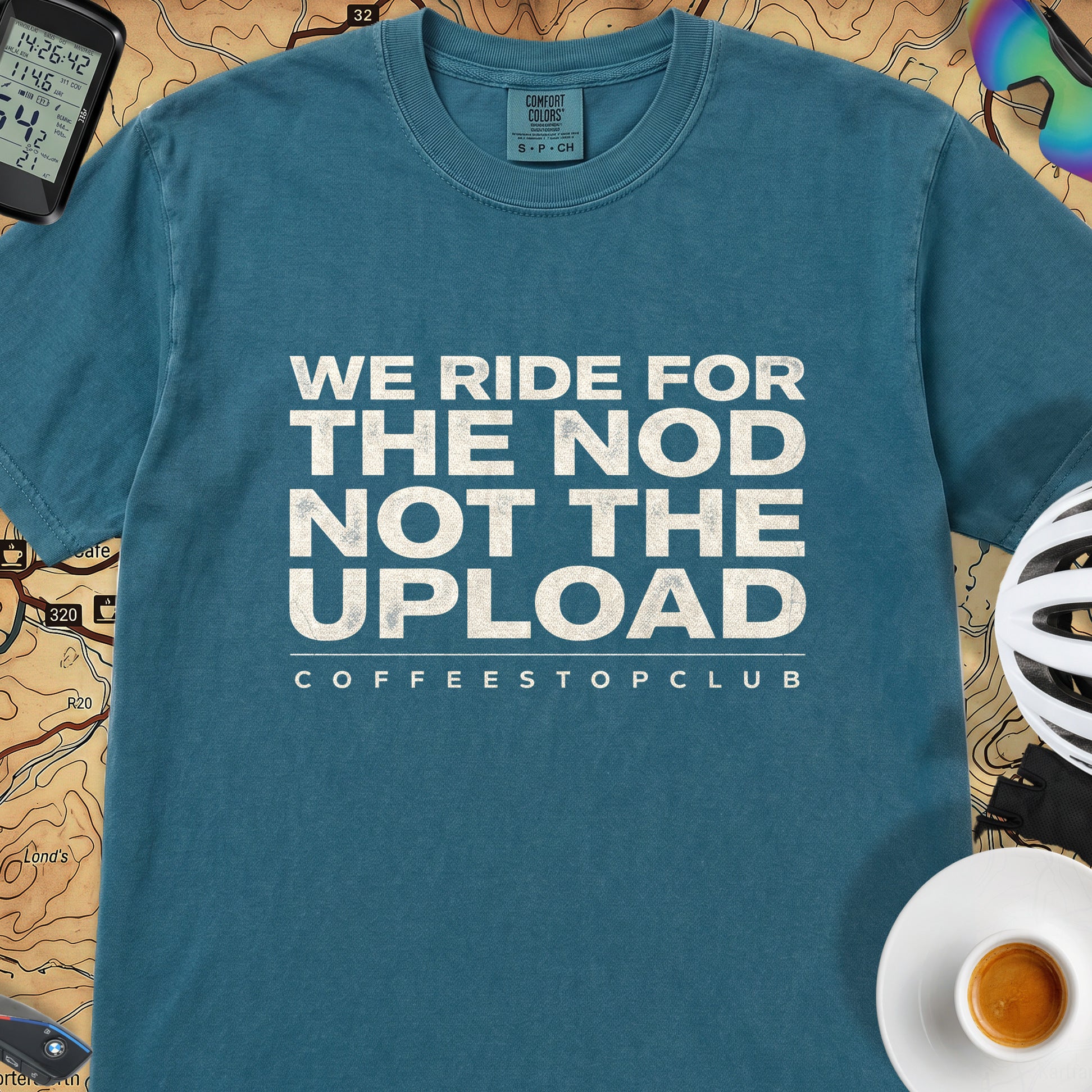 We Ride For The NOD T‑Shirt — Topaz Blue