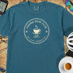 Coffee Stop Club Members Only T-Shirt — Topaz Blue