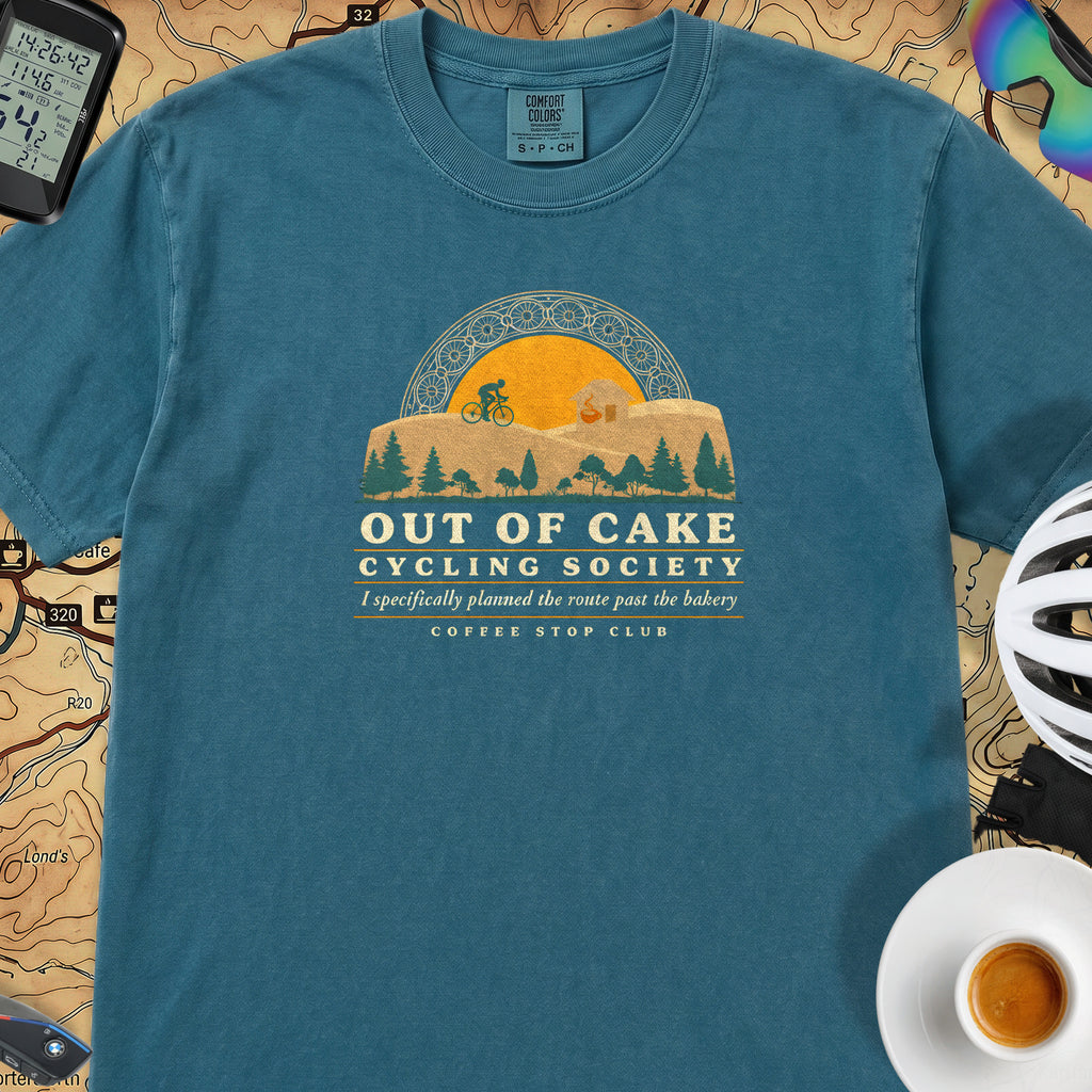 Out of Cake Cycling T-Shirt — Topaz Blue