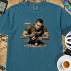 Espresso Stop Cycling T-Shirt — Topaz Blue