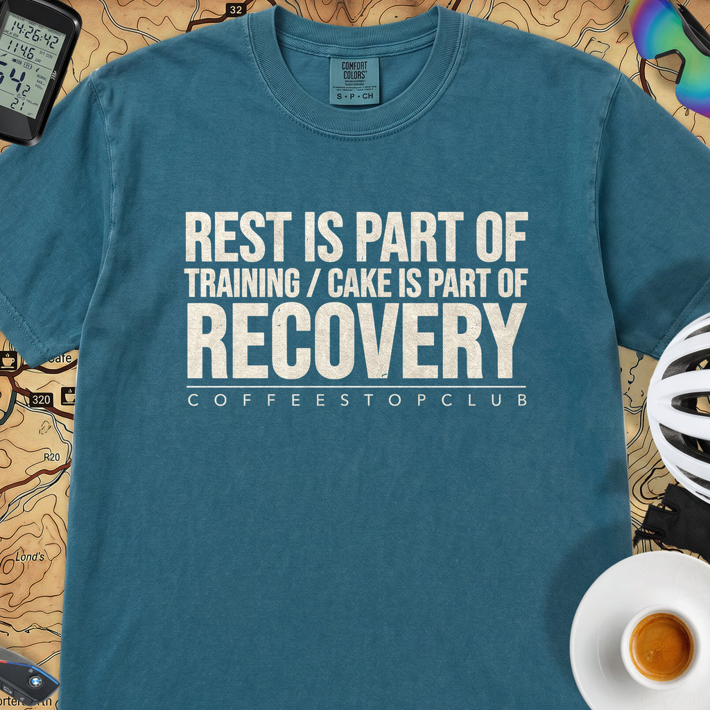 Rest is Recovery T‑Shirt — Topaz Blue